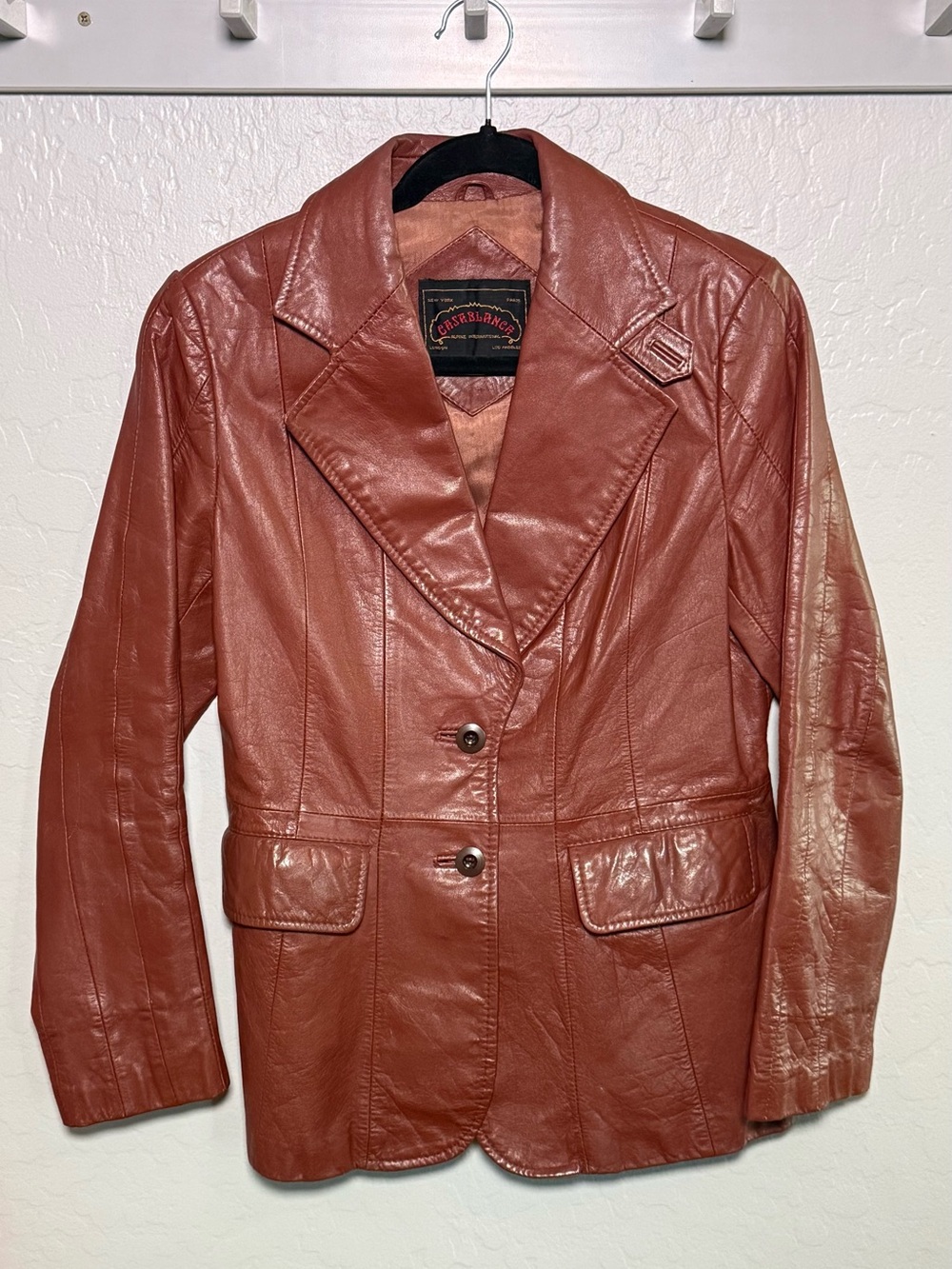 Women’s Rust Leather Blazer Jacket by Sears Craftsman